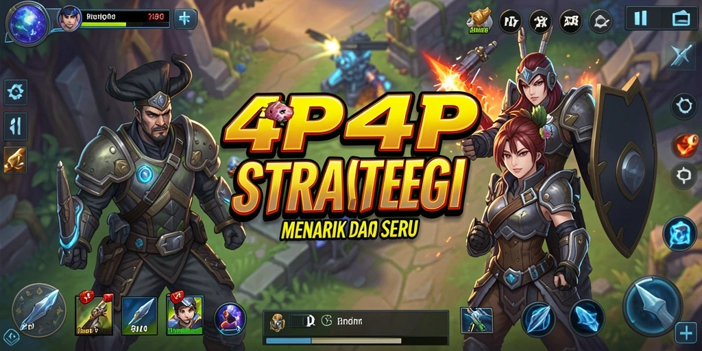 Tampilan gameplay menarik 4P4P dengan strategi yang mendalam.