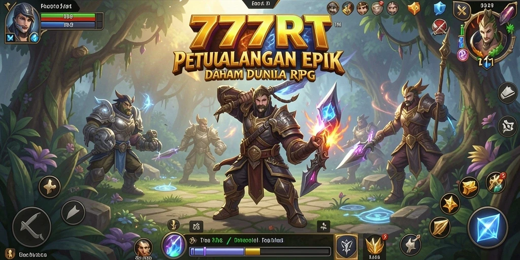 Tampilan aksi mendebarkan dalam gameplay ARPG 777RT.