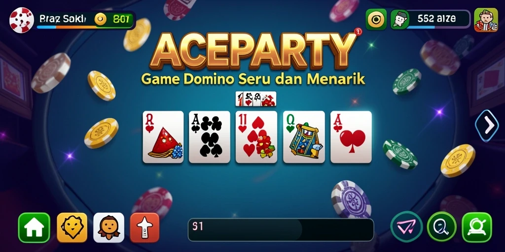 Tampilan gameplay seru dan menantang di ACEPARTY.