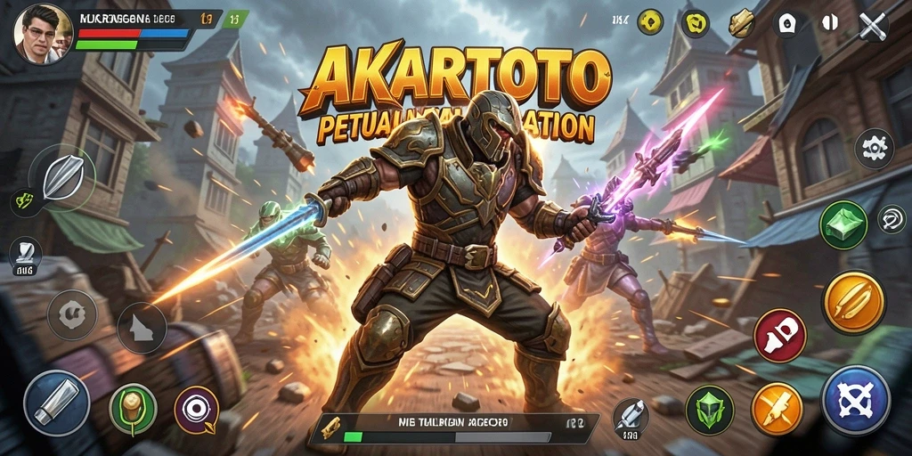 Tampilan gameplay seru dengan aksi bertarung yang mendebarkan.