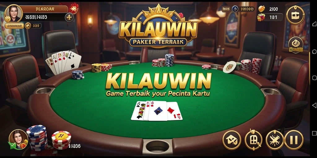 Tangkapan layar gameplay KILAUWIN menampilkan aksi poker yang mendebarkan.
