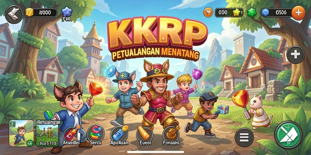 Tampilan seru gameplay KKRP dengan tantangan arcade yang menarik.