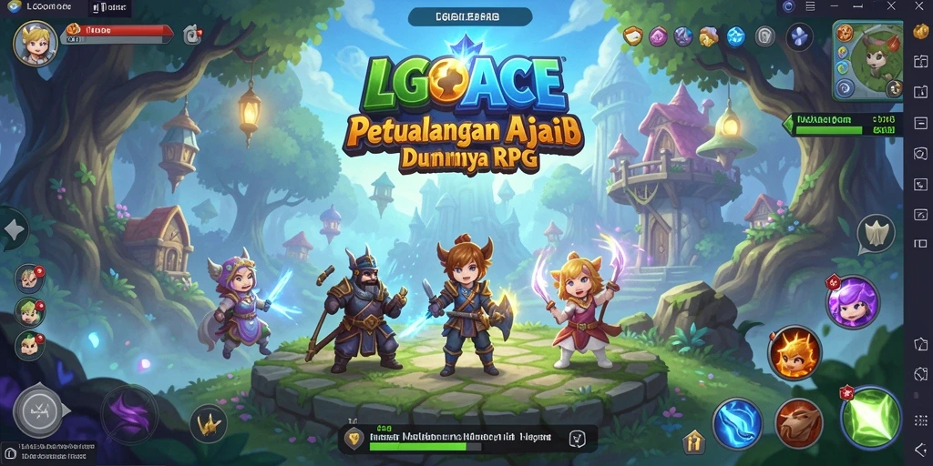 Tampilan gameplay RPG yang seru dan mendebarkan di LGOACE.