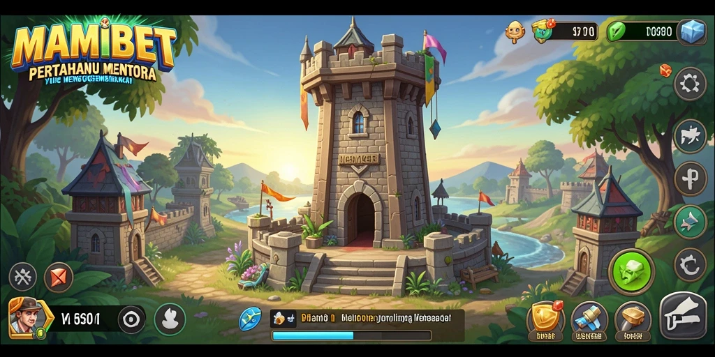 Gameplay seru MAMIBET dalam pertahanan menara yang menantang.