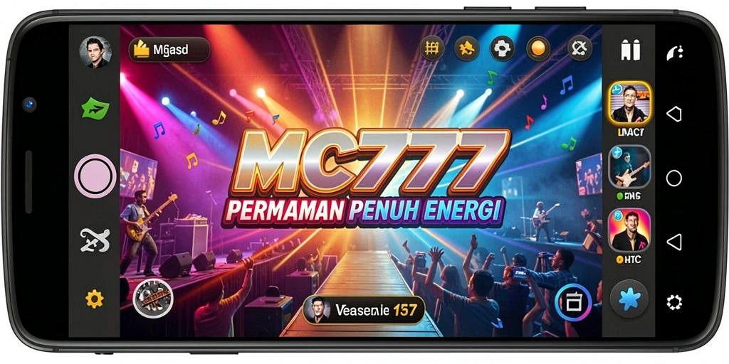 Screenshot gameplay MC777 yang menampilkan aksi menarik dalam dunia musik.
