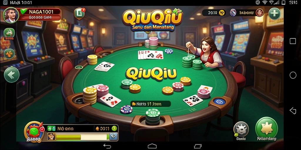 Tampilan gameplay QiuQiu yang menarik dan mendebarkan.