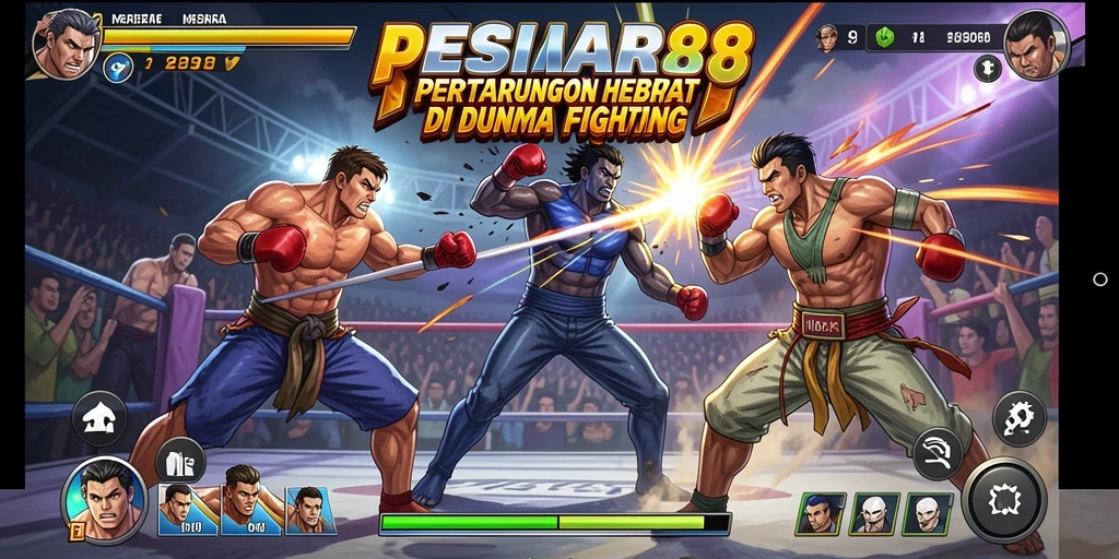 Gameplay PESIAR88 yang seru dan menegangkan saat bertarung.