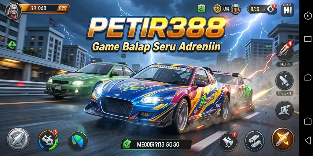 Gameplay intens balap mobil yang menantang.