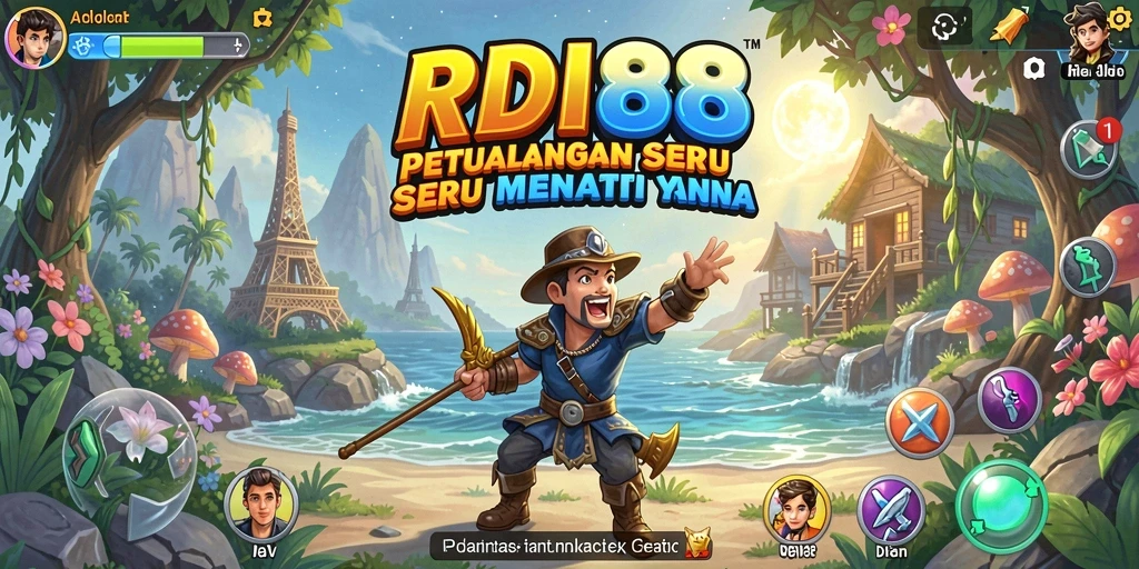 Screenshot menunjukkan aksi petualangan seru dalam RDI88.