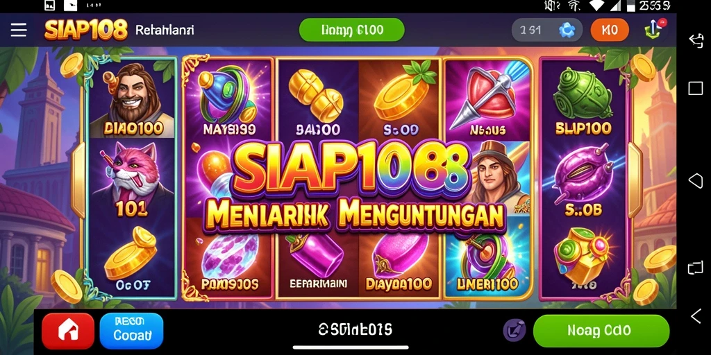 Tampilan gameplay SIAP108 yang seru dan mengasyikkan saat bermain Slot.