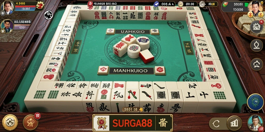 Tampilan gameplay Mahjong yang seru dan penuh strategi.